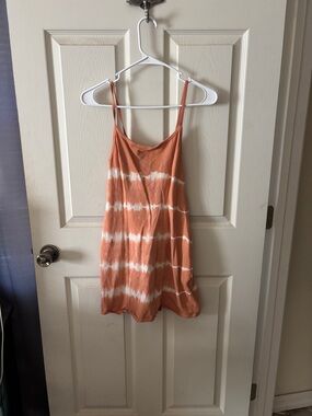 Billabong Rust and White Tie-Dye Spaghetti Strap Cami